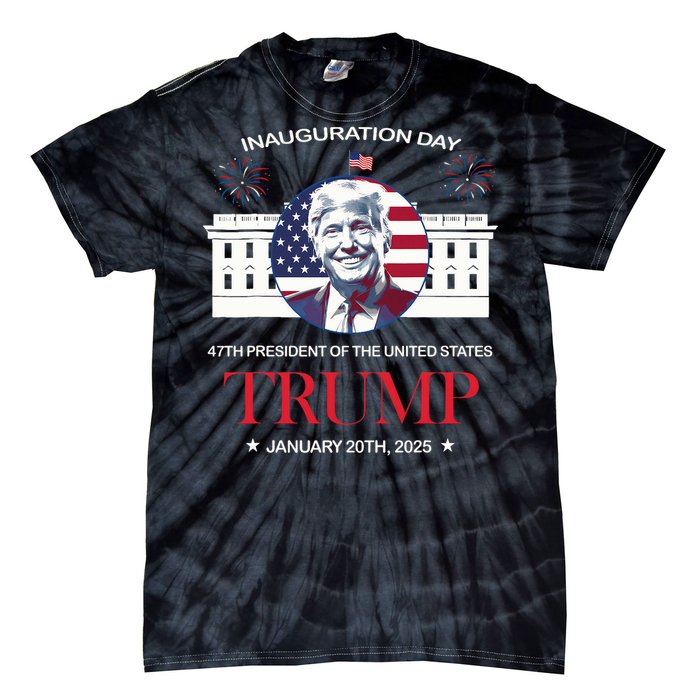 Donald Trump Inauguration Day 2025 47th President 47 Us Flag Tie-Dye T-Shirt