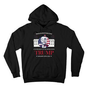 Donald Trump Inauguration Day 2025 47th President 47 Us Flag Tall Hoodie