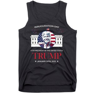 Donald Trump Inauguration Day 2025 47th President 47 Us Flag Tank Top