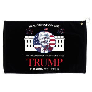 Donald Trump Inauguration Day 2025 47th President 47 Us Flag Grommeted Golf Towel