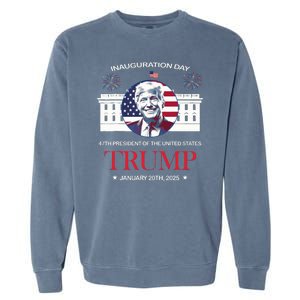 Donald Trump Inauguration Day 2025 47th President 47 Us Flag Garment-Dyed Sweatshirt