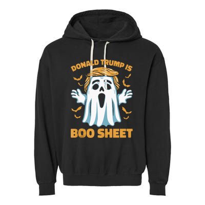 Donald Trump Is Boo Sheet Halloween Ghost Vote Election 2024 Garment-Dyed Fleece Hoodie