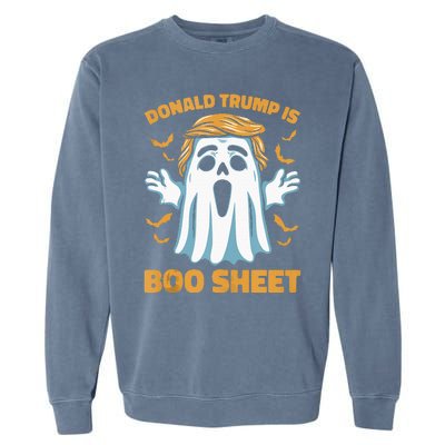 Donald Trump Is Boo Sheet Halloween Ghost Vote Election 2024 Garment-Dyed Sweatshirt