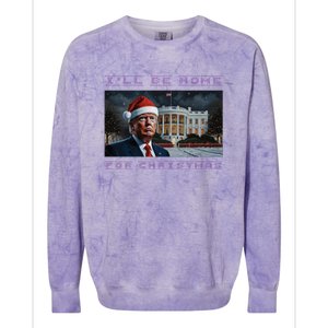 Donald Trump Ill Be Home For Christmas Inauguration Colorblast Crewneck Sweatshirt