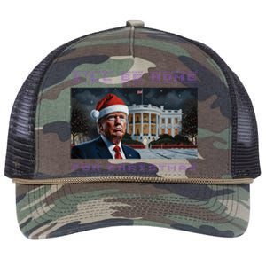 Donald Trump Ill Be Home For Christmas Inauguration Retro Rope Trucker Hat Cap