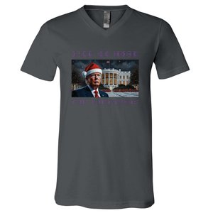 Donald Trump Ill Be Home For Christmas Inauguration V-Neck T-Shirt