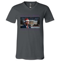 Donald Trump Ill Be Home For Christmas Inauguration V-Neck T-Shirt