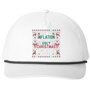 Due To Inflation Funny Ugly Christmas Sweaters Snapback Five-Panel Rope Hat