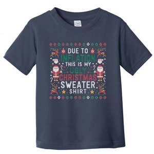 Due To Inflation Funny Ugly Christmas Sweaters Toddler T-Shirt