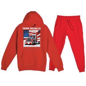 Donald Trump Inauguration Funny Moving Conservative Premium Hooded Sweatsuit Set