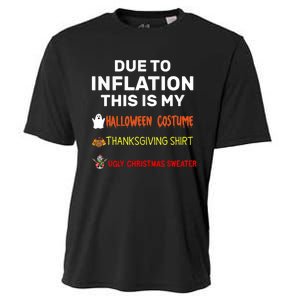 Due To Inflation This Is My Funny Halloween Costume Cooling Performance Crew T-Shirt