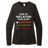 Due To Inflation This Is My Funny Halloween Costume Womens CVC Long Sleeve Shirt