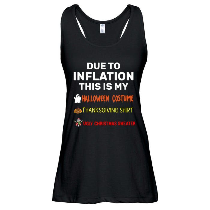 Due To Inflation This Is My Funny Halloween Costume Ladies Essential Flowy Tank