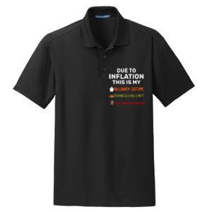 Due To Inflation This Is My Funny Halloween Costume Dry Zone Grid Polo