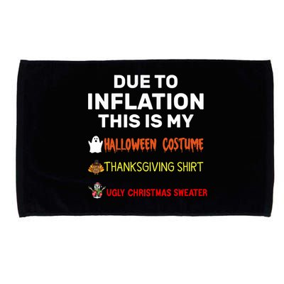 Due To Inflation This Is My Funny Halloween Costume Microfiber Hand Towel