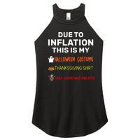 Due To Inflation This Is My Funny Halloween Costume Women's Perfect Tri Rocker Tank