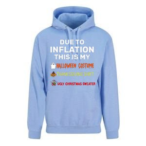 Due To Inflation This Is My Funny Halloween Costume Unisex Surf Hoodie