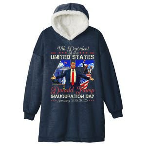 Donald Trump Inauguration Day 2025 47th President Hooded Wearable Blanket