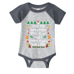 DUE TO INFLATION Ugly Christmas Pajama Funny Infant Baby Jersey Bodysuit