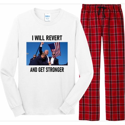 Donald Trump I Will Revert And Get Stronger A Great Gift For Trump Lovers Long Sleeve Pajama Set