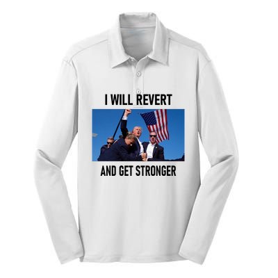 Donald Trump I Will Revert And Get Stronger A Great Gift For Trump Lovers Silk Touch Performance Long Sleeve Polo