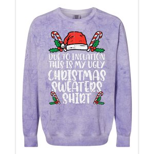 Due To Inflation Funny Christmas Sweater Xmas Colorblast Crewneck Sweatshirt