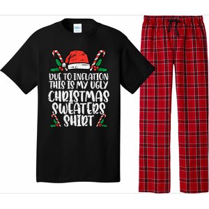 Due To Inflation Funny Christmas Sweater Xmas Pajama Set