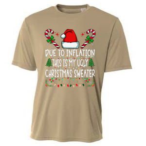 Due To Inflation Ugly Christmas Sweaters Funny Cooling Performance Crew T-Shirt