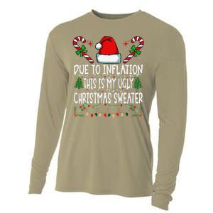 Due To Inflation Ugly Christmas Sweaters Funny Cooling Performance Long Sleeve Crew