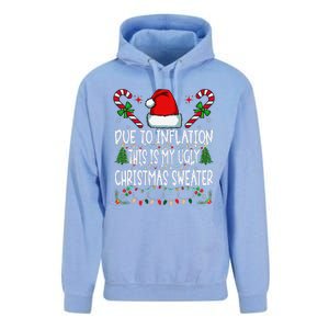 Due To Inflation Ugly Christmas Sweaters Funny Unisex Surf Hoodie