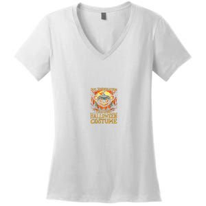 Due To Inflation This Is My Halloween Costume Jack O Lantern Women's V-Neck T-Shirt