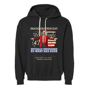 Donald Trump Inauguration Day 2025 47th President Trump 47 Garment-Dyed Fleece Hoodie