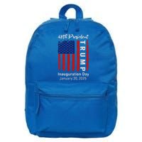 Donald Trump Inauguration Day 2025 47th President 47 16 in Basic Backpack