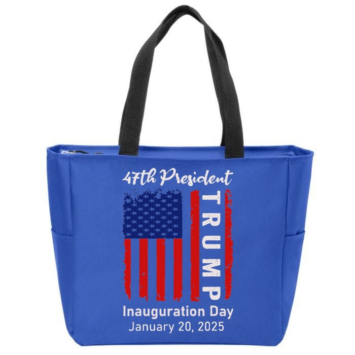 Donald Trump Inauguration Day 2025 47th President 47 Zip Tote Bag