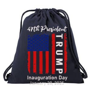 Donald Trump Inauguration Day 2025 47th President 47 Drawstring Bag