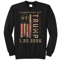 Donald Trump Inauguration Day 2025 47th President 47 Us Flag Sweatshirt