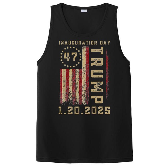 Donald Trump Inauguration Day 2025 47th President 47 Us Flag PosiCharge Competitor Tank