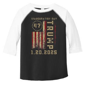 Donald Trump Inauguration Day 2025 47th President 47 Us Flag Toddler Fine Jersey T-Shirt