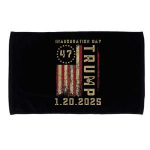 Donald Trump Inauguration Day 2025 47th President 47 Us Flag Microfiber Hand Towel