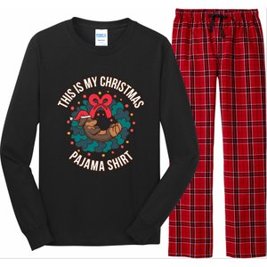 Dachshund This Is My Christmas Pajama Gift Long Sleeve Pajama Set