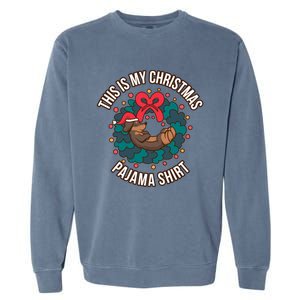 Dachshund This Is My Christmas Pajama Gift Garment-Dyed Sweatshirt