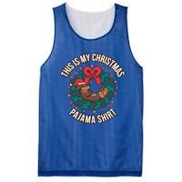 Dachshund This Is My Christmas Pajama Gift Mesh Reversible Basketball Jersey Tank