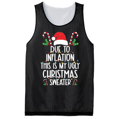 Due To Inflation This Is My Ugly Sweater For Christmas Mesh Reversible Basketball Jersey Tank