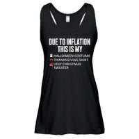 Due To Inflation This Is My Halloween Thanksgiving Christmas Ladies Essential Flowy Tank