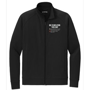 Due To Inflation This Is My Halloween Thanksgiving Christmas Stretch Full-Zip Cadet Jacket