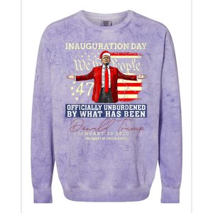 Donald Trump Inauguration Day 2025 47th President Trump 47 Colorblast Crewneck Sweatshirt