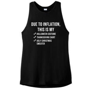 Due To Inflation This Is My Halloween Costume Generic Funny Ladies PosiCharge Tri-Blend Wicking Tank