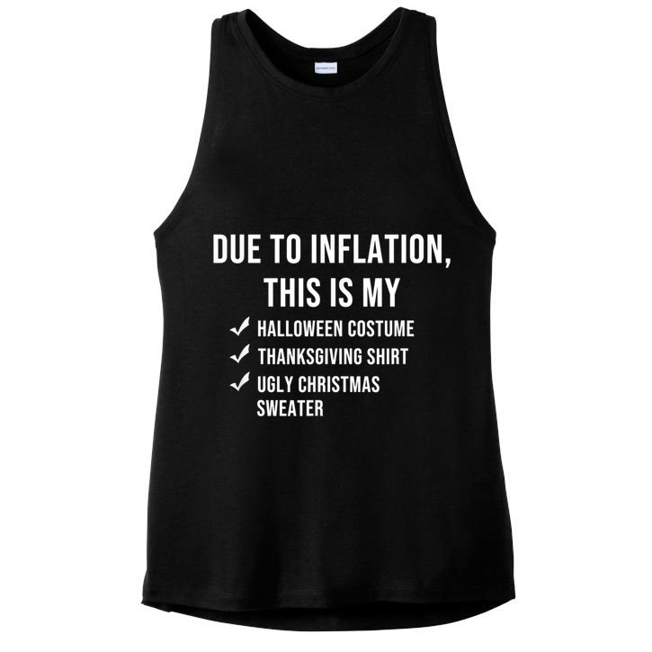 Due To Inflation This Is My Halloween Costume Generic Funny Ladies PosiCharge Tri-Blend Wicking Tank