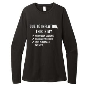 Due To Inflation This Is My Halloween Costume Generic Funny Womens CVC Long Sleeve Shirt