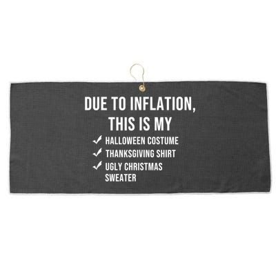 Due To Inflation This Is My Halloween Costume Generic Funny Large Microfiber Waffle Golf Towel